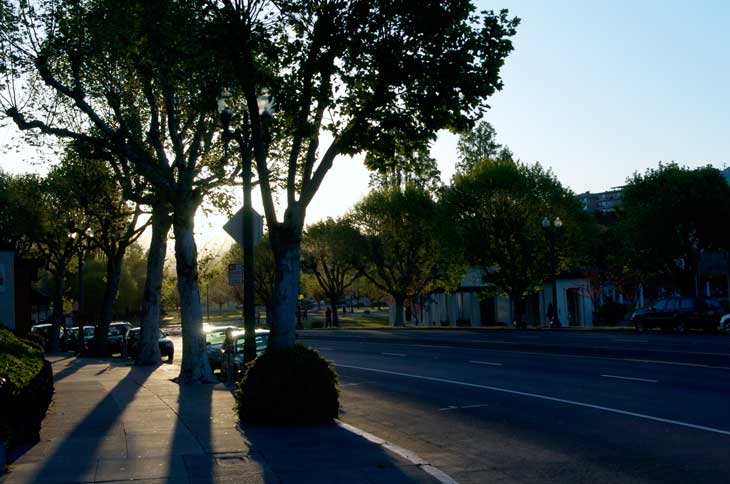 Waiting for a bus in Oakland
