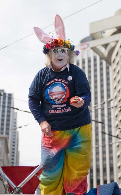 Hugh Romney (Wavy Gravy) at the 2008 St. Stupid's Day Parade.