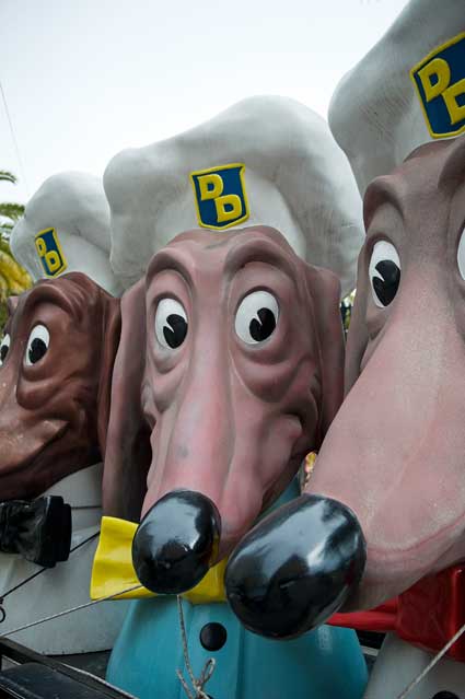 Doggie Diner heads at the 2008 St. Stupid's Day Parade.