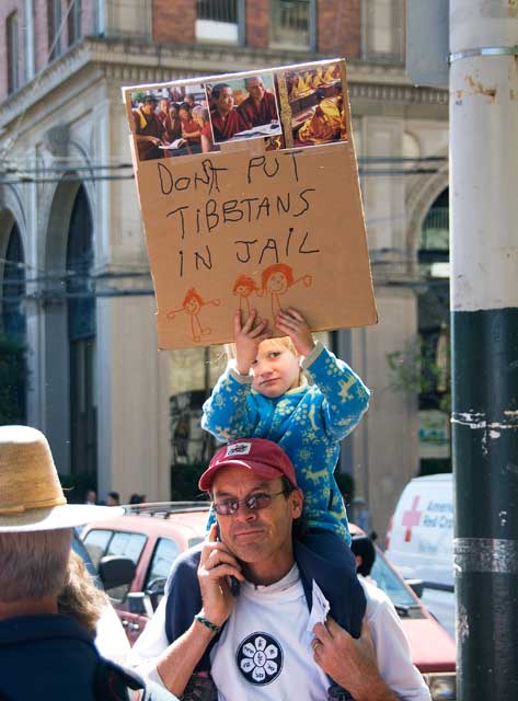 Waiting on the Olympic torch today in San Francisco