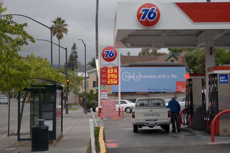 April 15th gas prices in Oakland.