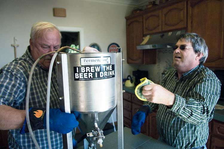 Brewing beer up in the Oakland hills