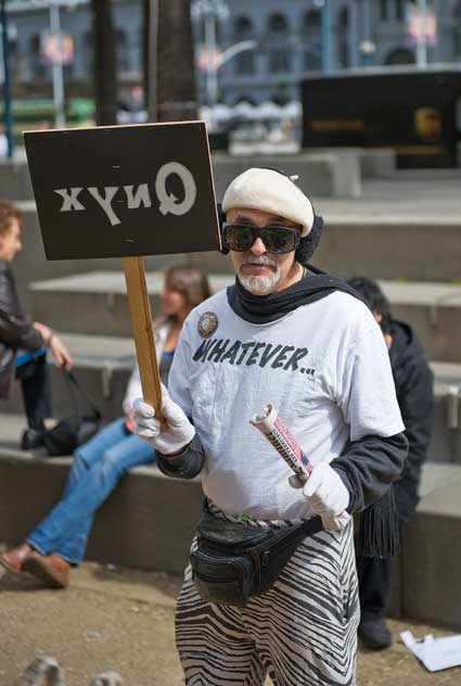 In front of Oakland City Hall.