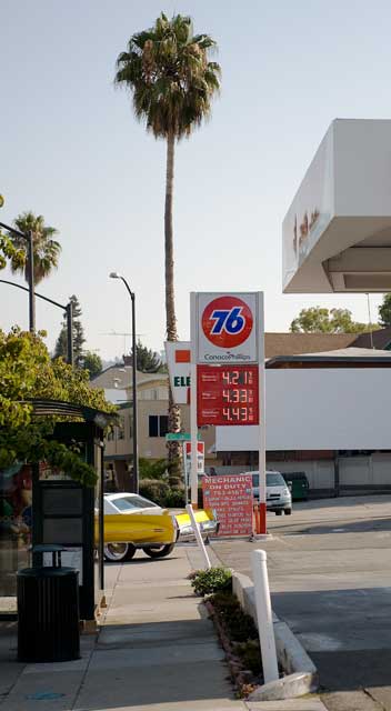 August 12th gas prices in Oakland.