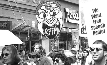 KPFA demonstration, Berkeley, last weekend.