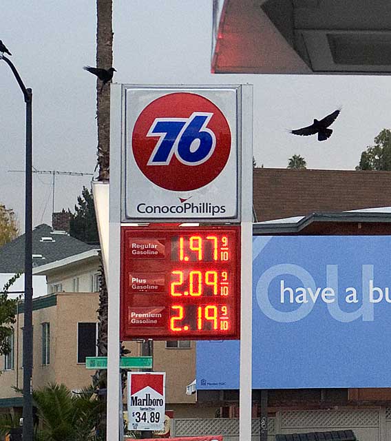 December 4th gas prices in Oakland.