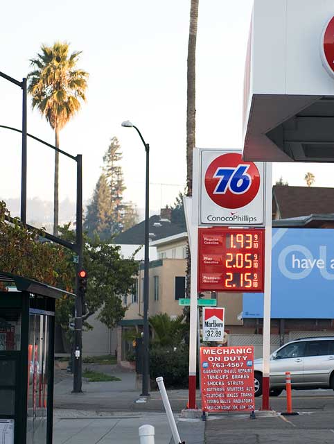 December 5th gas prices in Oakland.