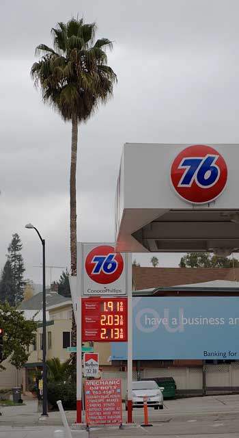 December 8th gas prices in Oakland.