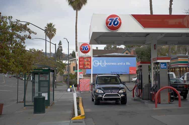 December 16th gas prices in Oakland.