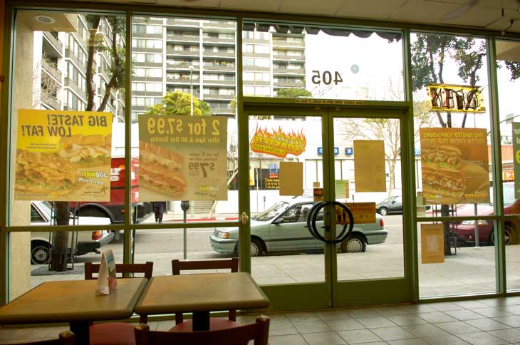 A submarine sandwich shop in Chinatown in Oakland