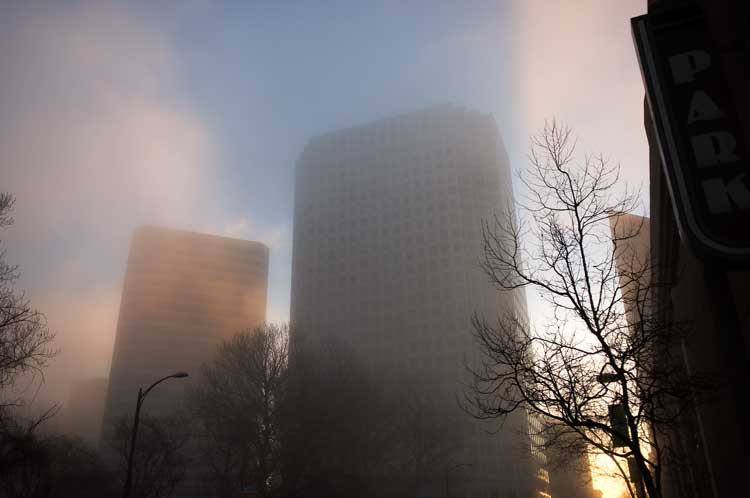 Early morning in downtown Oakland.