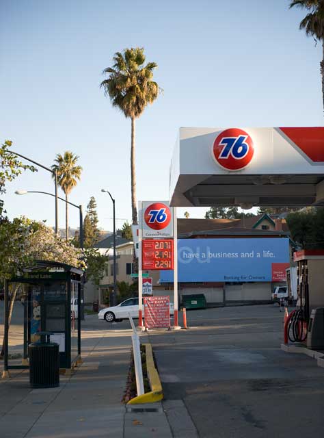 February  1st gas prices in Oakland.