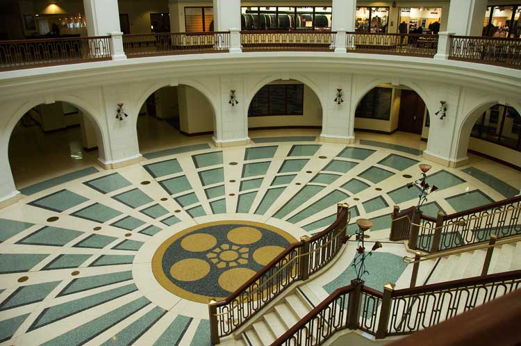 Oakland building interior off Frank Ogawa Square in Oakland.