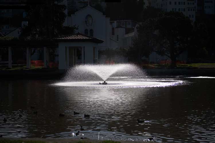 Lake Merritt fountain, Oakland.