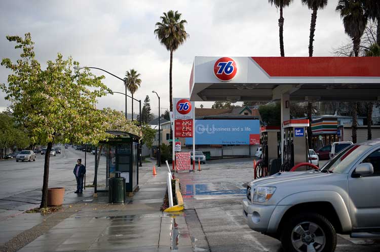 February  17th gas prices in Oakland.