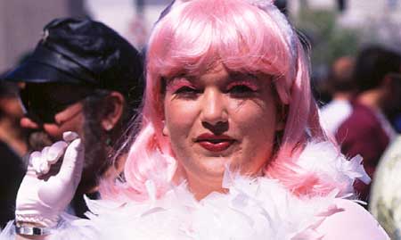 A street scene in the Castro district of SF.