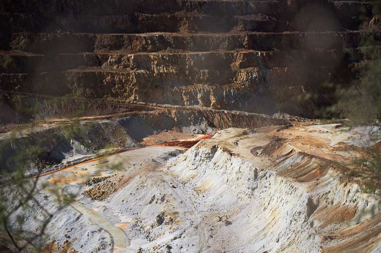 Open pit copper mine, Bisbee, Arizona.