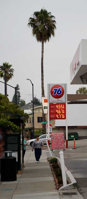 July 15th gas prices in Oakland.