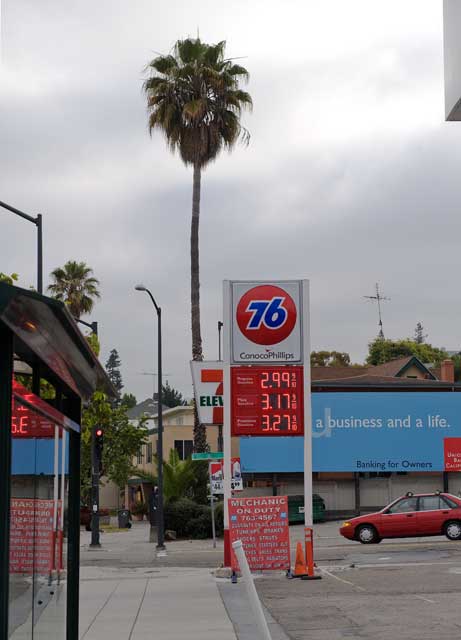 July 7th gas prices in Oakland.