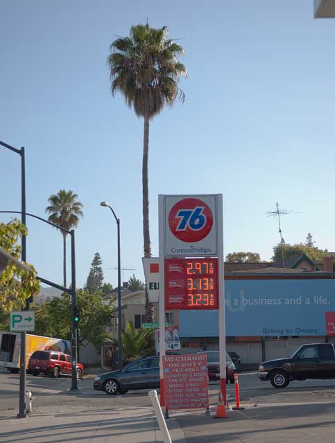 July 9th gas prices in Oakland.