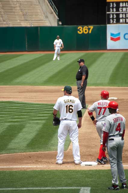 The A's versus the Angels, July 18, 2009