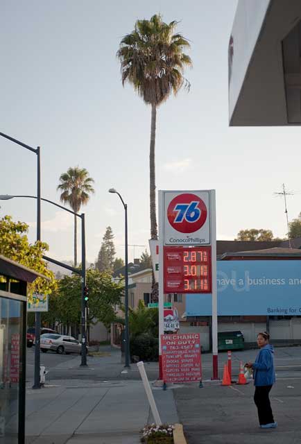 July 21st gas prices in Oakland.