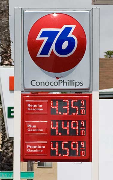 June 3rd gas prices in Oakland.