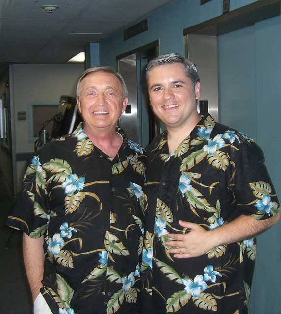 Cousin Jon's son Scott with Ken Jenkins (Dr. Kelso) on “Scrubs” set.