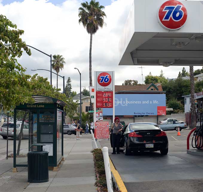 June 6th gas prices in Oakland.