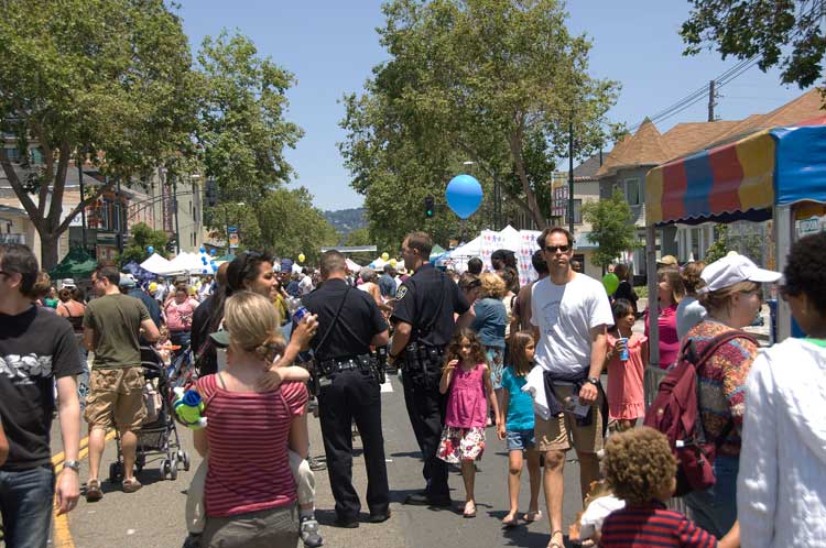 Temescal Street Fair today on Telegraph between 45th and 51st.