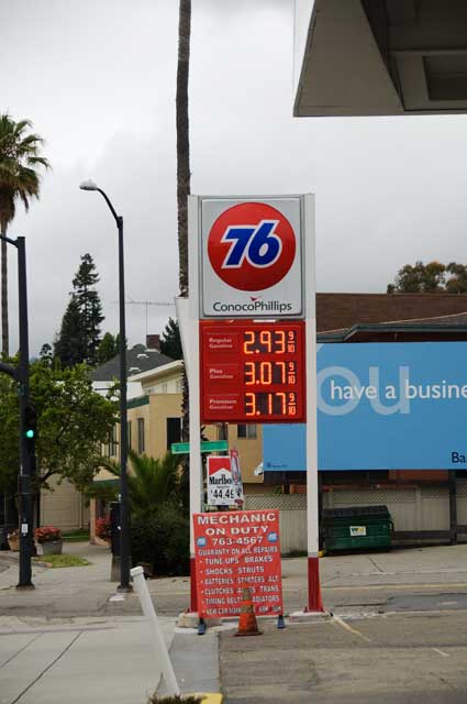 June 10th gas prices in Oakland.