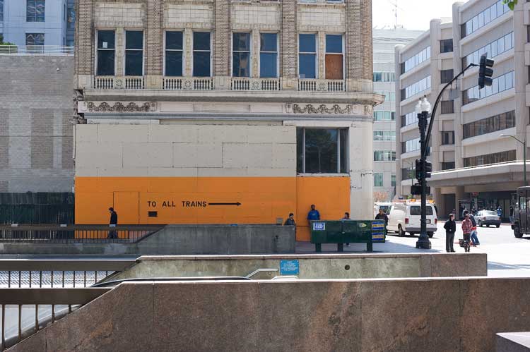 BART entrance at Broadway and 11th Street in Oakland.