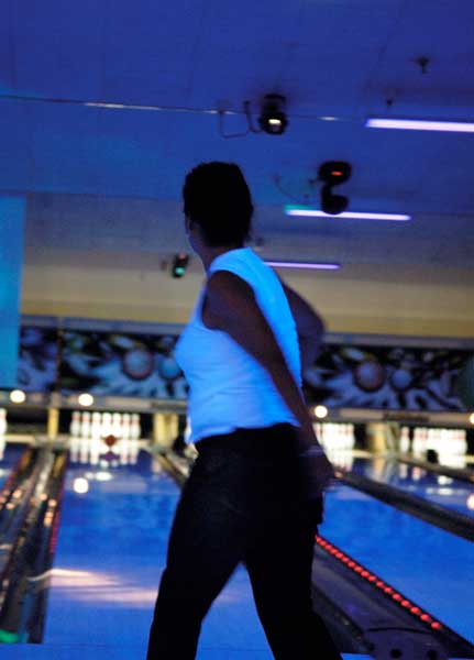 Bowling under the lights in Albany