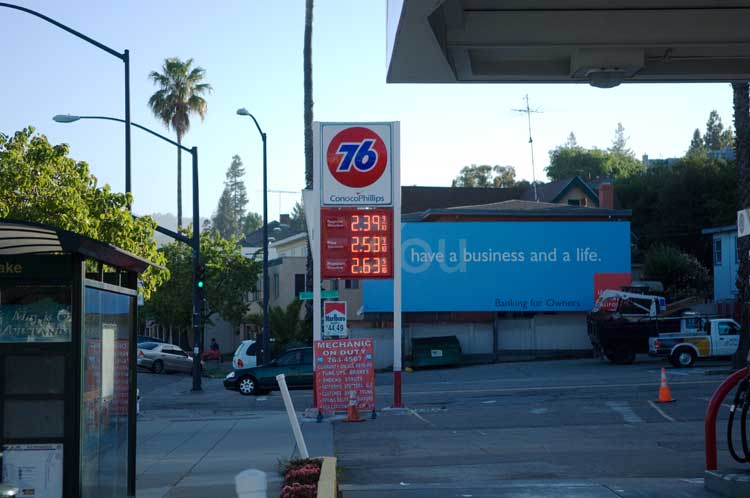 May 9th gas prices in Oakland.