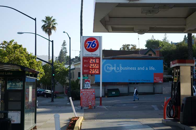 May 10th gas prices in Oakland.