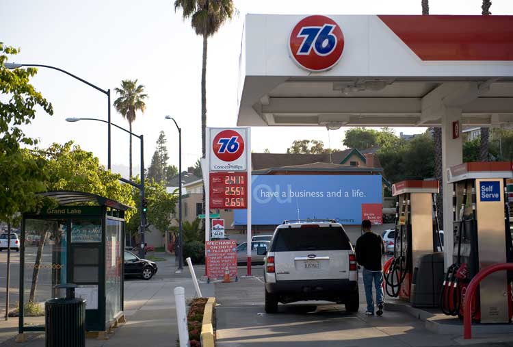 May 12th gas prices in Oakland.