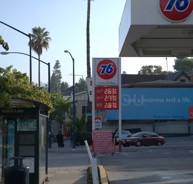 May 22nd gas prices in Oakland.