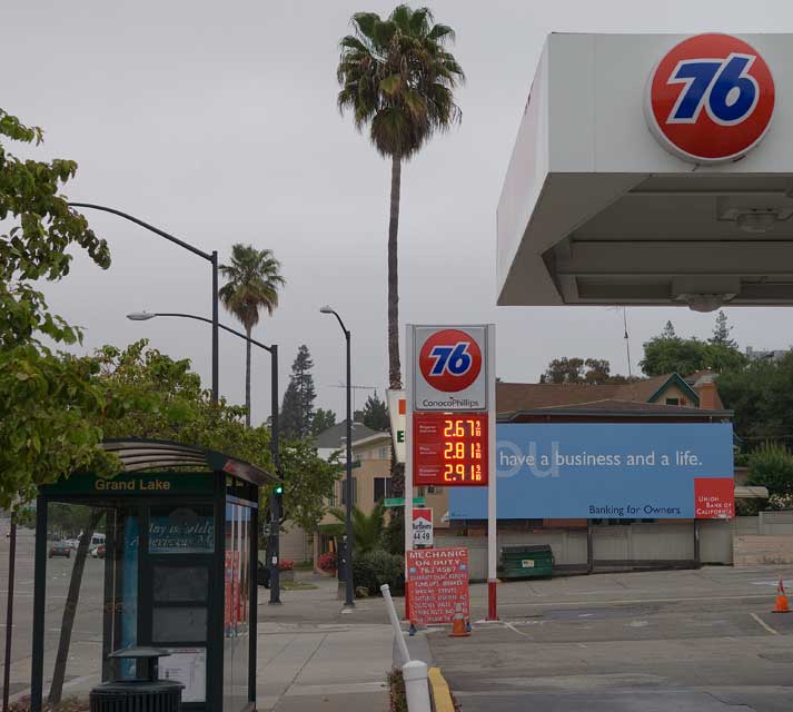 May 25th gas prices in Oakland.