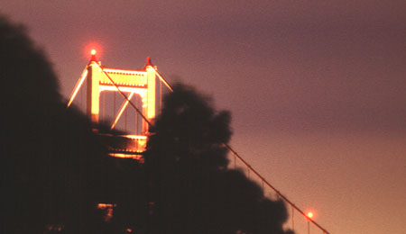 Golden Gate Bridge abutment from the Marin headlands.