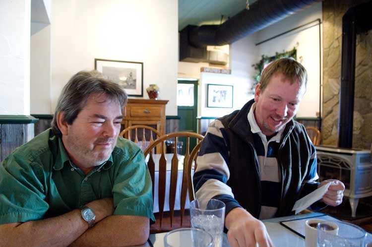 Lunch on the road in California.