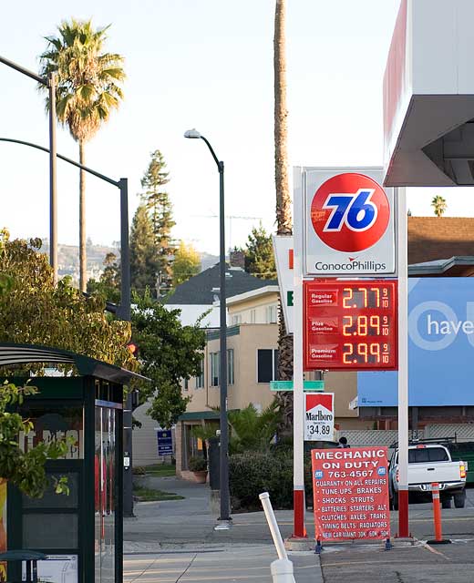 November 5th gas prices in Oakland.