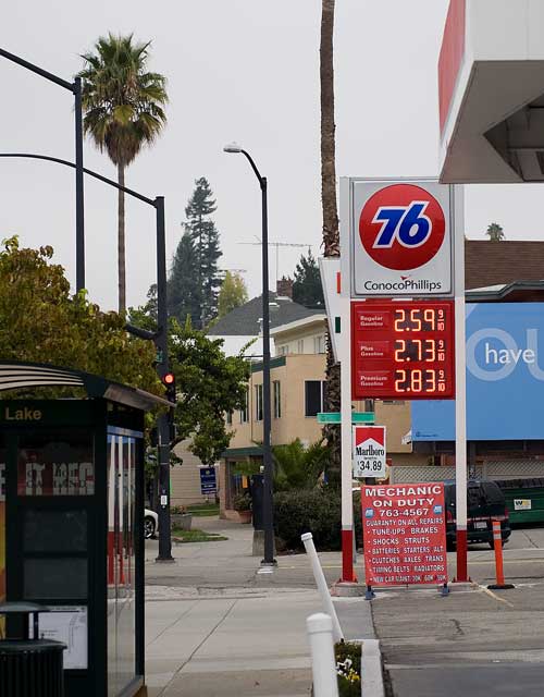 November 10th gas prices in Oakland.