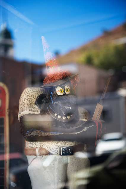 Through a store window in Bisbee, AZ.