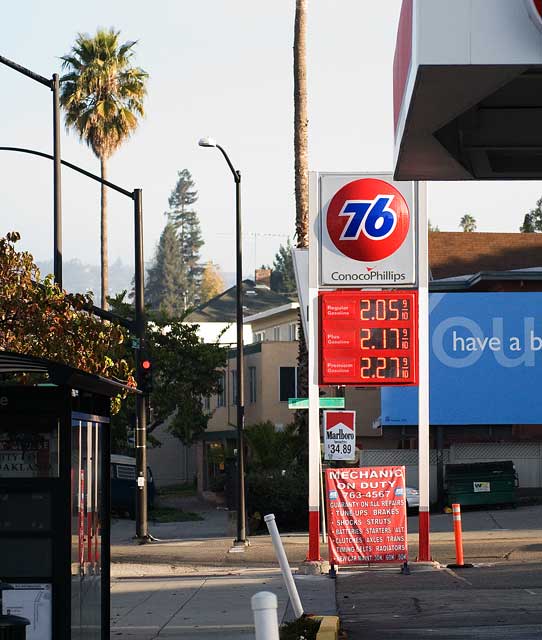 November 30th gas prices in Oakland.