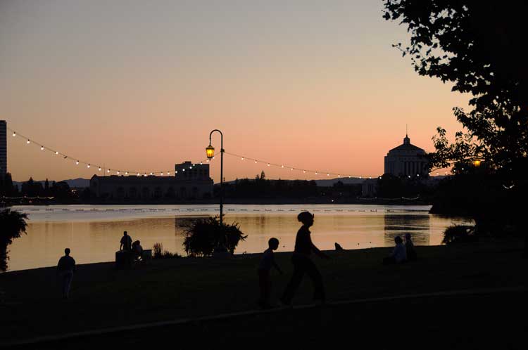 Sunday early evening at Lake Merritt, Oakland.