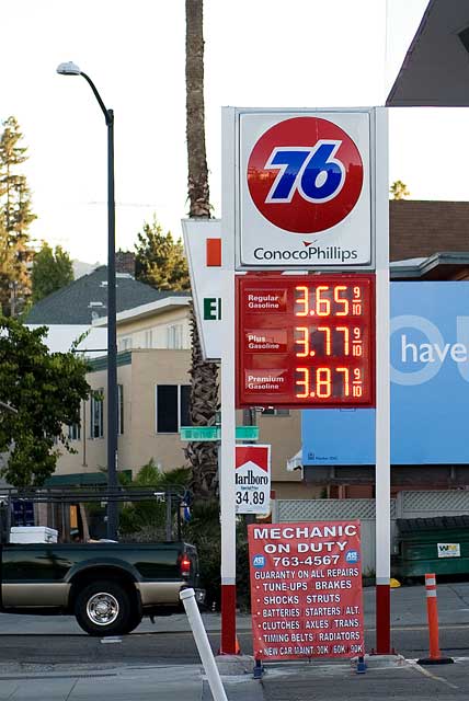 October 15th gas prices in Oakland.