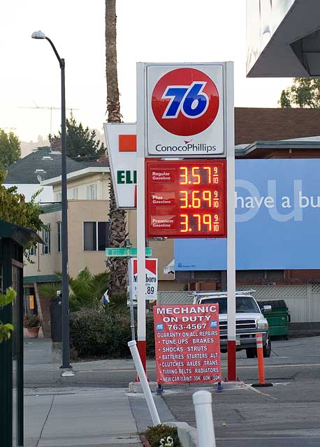 October 16th gas prices in Oakland.