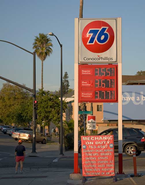 October 17th gas prices in Oakland.