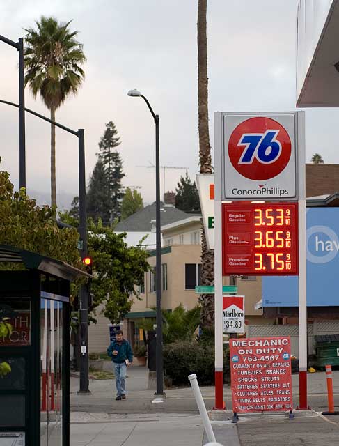 October 20th gas prices in Oakland.