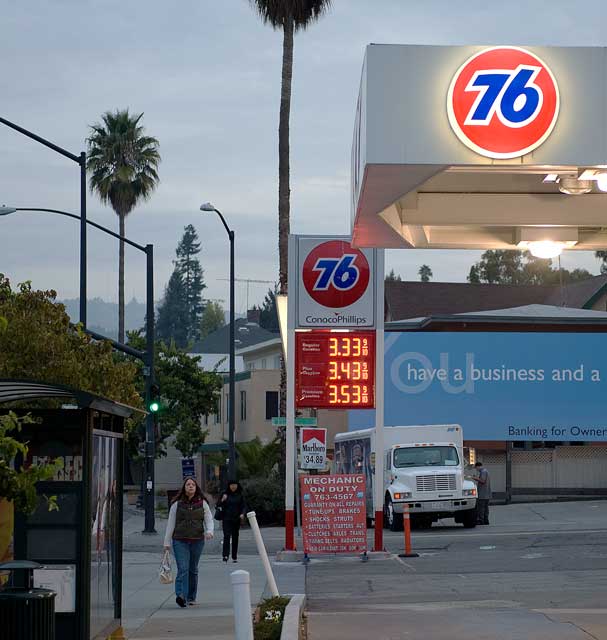 October 30th gas prices in Oakland.